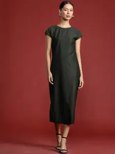 All About You Formals Ribbed Shift Midi Dress