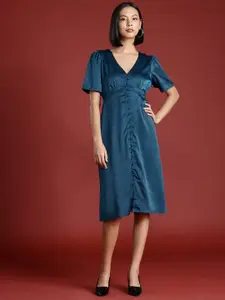 All About You Formals Satin Finish Empire Dress