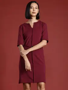 All About You Formals Textured Mini Sheath Dress