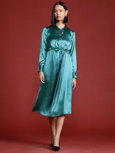 All About You Formals Satin A-Line Midi Dress