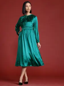 All About You Formals Satin A-Line Midi Dress