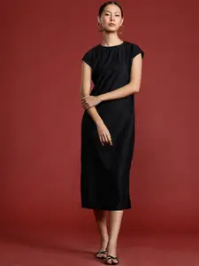 All About You Formals Ribbed Shift Midi Dress