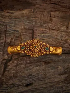 Kushal's Fashion Jewellery Embellished Bridal 92.5 Silver Temple Single Bangle