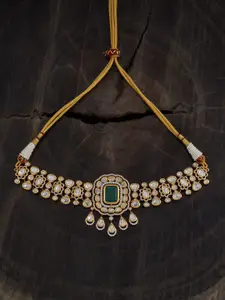 Kushal's Fashion Jewellery Gold-Plated Kundan-Studded Necklace