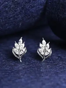 Clara Pack Of 2 925 Sterling Silver Rhodium-Plated Cubic Zirconia Studs Earrings