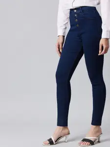 DOLCE CRUDO Skinny Fit High Rise Clean Look Regular Stretchable Denim Jeans