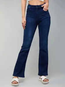 DOLCE CRUDO Wide leg Mid rise Clean look Regular Stretchable Denim Jeans