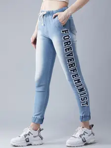 DOLCE CRUDO Regular Fit Mid Rise Clean Look Regular Length Stretchable Denim Jogger