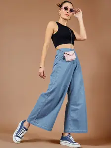 DOLCE CRUDO Women Flared High-Rise Jeans