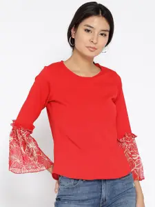 Style Quotient Women Red Solid Top