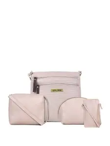 LEGAL BRIBE Women Set Of 4 Textured PU Structured Satchel