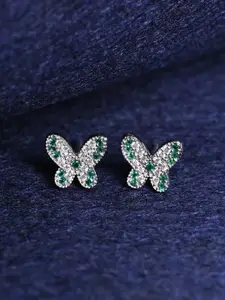 Clara 92.5 Sterling Silver Cubic Zirconia Rhodium Plated Stud Earrings