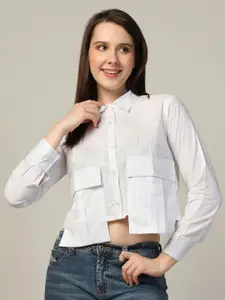 TAHVO Women Comfort Boxy Opaque Casual Shirt