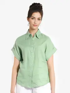 RAREISM Women Solid Spread Collar Casual Shirt