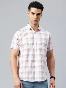 Majestic Man Men Classic Slim Fit Checked Pure Cotton Casual Shirt