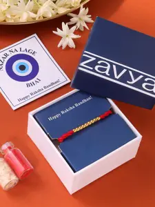 Zavya925 Sterling Silver Handcrafted Gold Plated Brother Rakhi Bracelet