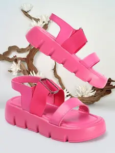 madam glorious Women Block Heel Sandals with Buckles