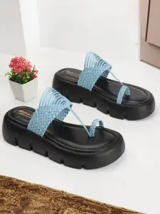 madam glorious Woven Design Flatform Sandals