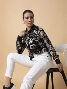 SHOWOFF Women Relaxed Slim Fit Floral Opaque Printed Casual Shirt