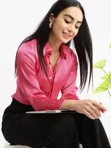 SHOWOFF Women Standard Slim Fit Opaque Casual Shirt