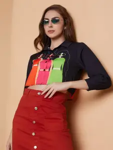 SHOWOFF Women Relaxed Boxy Opaque Casual Shirt