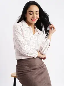 SHOWOFF Women Standard Slim Fit Opaque Printed Casual Shirt