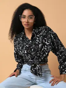 SHOWOFF Women Relaxed Boxy Floral Opaque Printed Casual Shirt