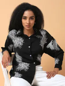 SHOWOFF Women Relaxed Boxy Floral Opaque Printed Casual Shirt