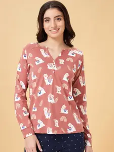 Dreamz by Pantaloons Printed Pure Cotton Lounge T-shirt