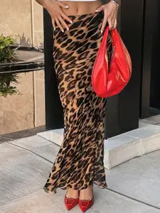 MIAKEE Women Printed Pencil Maxi Skirt