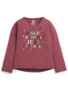 Tiny Girl Typography Printed Regular Top