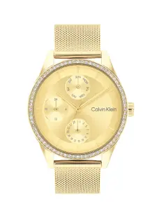 Calvin Klein Women Bracelet Style Straps Analogue Multi Function Watch 25100011