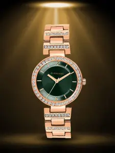 GIORDANO Women Embellished Dial & Bracelet Style Straps Analogue Watch GD4051-55