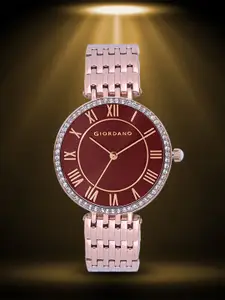 GIORDANO Women Embellished Dial & Bracelet Style Straps Analogue Watch A2083-88