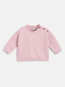 Chicco Girls Floral Printed Long Sleeves Round Neck Sweatshirt