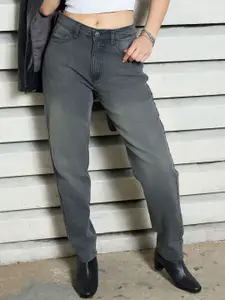 High Star Women Mom Slim High-Rise Jeans