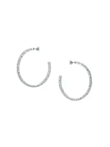 Ted Baker Silver-Plated Half Hoop Earrings