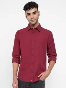 Allen Cooper Men Solid Slim Fit Opaque Formal Shirt