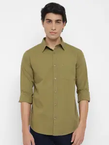 Allen Cooper Men Solid Slim Fit Opaque Formal Shirt