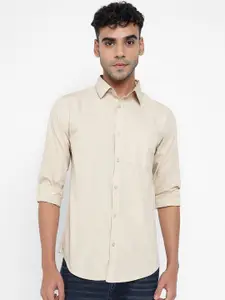 Allen Cooper Men Solid Slim Fit Opaque Formal Shirt