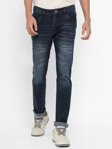 Allen Cooper Men Slim Fit Mid Rise Low Distress Light Fade Stretchable Denim Jeans