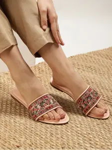 Anouk Women Embroidered Open Toe Flats