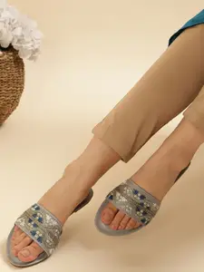 Anouk Women Woven Design Open Toe Flats