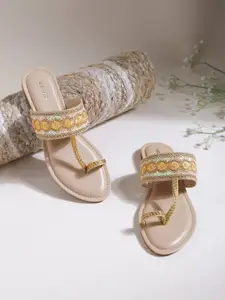 Anouk Women Ethnic - Embellished One Toe Flats