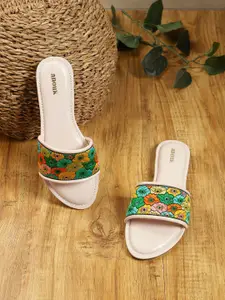 Anouk Women Ethnic Solid Open Toe Flats