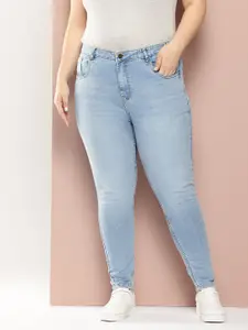Sztori Plus Size Women Super Skinny Fit Light Fade Stretchable Jeans