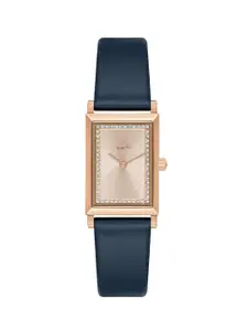 Lacoste Women Embellished Dial & Leather Straps Analogue Watch 2001314