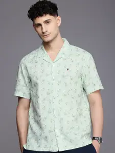 Louis Philippe Sport Slim Fit Floral Printed Cuban Collar Casual Shirt