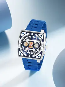 French Connection Men Skeleton Stainless Steel Straps Analogue Chronograph Watch FCT1UM-S