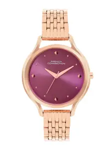 French Connection Women Embellished Straps Analogue Watch FCN096RGM